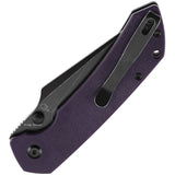 Tenable Knives Fenrir Button Lock Purple G10 Folding 14C28N Pocket Knife 1034F10