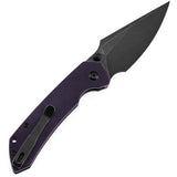 Tenable Knives Fenrir Button Lock Purple G10 Folding 14C28N Pocket Knife 1034F10