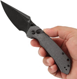 Tenable Knives Fenrir Button Lock Black Micarta Folding 14C28N Pocket Knife 1034F6