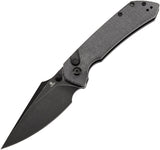 Tenable Knives Fenrir Button Lock Black Micarta Folding 14C28N Pocket Knife 1034F6