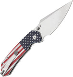 Tenable Knives Fenrir Button Lock American Flag G10 Folding 14C28N Pocket Knife 1034F8