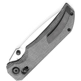 Tenable Knives Eaglestrike Crossbar Lock Black Micarta Folding Nitro-V Pocket Knife T1095V1