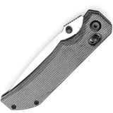 Tenable Knives Eaglestrike Crossbar Lock Black Micarta Folding Nitro-V Pocket Knife T1095V1