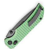 Tenable Knives Eaglestrike Crossbar Lock Green Aluminum Folding Nitro-V Pocket Knife T1095V3