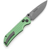 Tenable Knives Eaglestrike Crossbar Lock Green Aluminum Folding Nitro-V Pocket Knife T1095V3