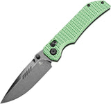 Tenable Knives Eaglestrike Crossbar Lock Green Aluminum Folding Nitro-V Pocket Knife T1095V3