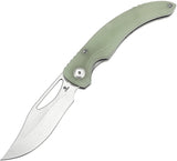 Tenable Knives Gideon Linerlock Jade G10 Folding Nitro-V Pocket Knife 1119A3