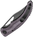 Tenable Knives Gideon Linerlock Purple Micarta Folding Nitro-V Pocket Knife 1119A4