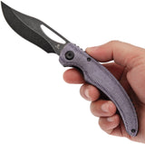 Tenable Knives Gideon Linerlock Purple Micarta Folding Nitro-V Pocket Knife 1119A4