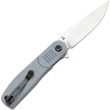 Tenable Knives Einar Linerlock Blue Micarta Folding Nitro-V Pocket Knife 2072A2