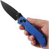 Tenable Knives Eaglestrike Crossbar Lock Blue Aluminum Folding Nitro-V Pocket Knife B1095V6