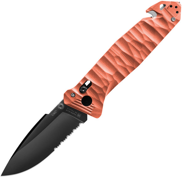 TB Outdoor C.A.C. S200 Axis Lock Coral G10 Folding Nitrox Pocket Knife 130