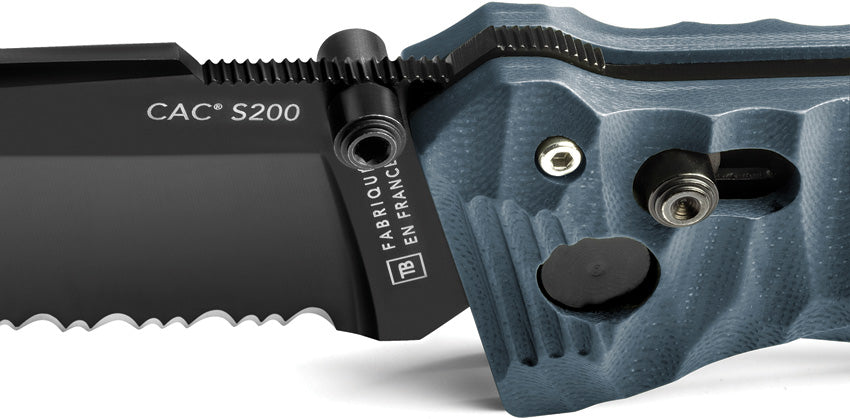 TB Outdoor C.A.C. S200 Axis Lock Slate Blue G10 Folding Nitrox 