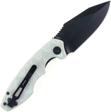 Defcon Revive Tactical Linerlock White G10 Folding 14C28N Pocket Knife 004F3