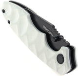 Defcon Revive Tactical Linerlock White G10 Folding 14C28N Pocket Knife 004F3
