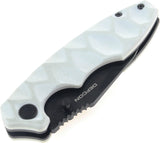 Defcon Revive Tactical Linerlock White G10 Folding 14C28N Pocket Knife 004F3