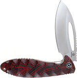 Defcon Neo Shilin Tactical Linerlock Black & Red G10 Folding 14C28N Knife 009FRD