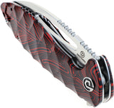 Defcon Neo Shilin Tactical Linerlock Black & Red G10 Folding 14C28N Knife 009FRD