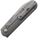 Terrain 365 Narwhal Framelock Gray Titanium Folding Terravantium Pocket Knife 101401