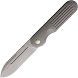 Terrain 365 Narwhal Framelock Gray Titanium Folding Terravantium Pocket Knife 101401
