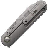 Terrain 365 Narwhal Framelock Blue-Gray G10 & Titanium Folding Terravantium Pocket Knife 101402