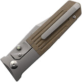 Terrain 365 Invictus ATB Framelock OD Green Micarta Folding Terravantium Pocket Knife 10512