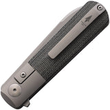 Terrain 365 Otter Flip ATB Framelock Micarta Titanium Folding Pocket Knife 10713