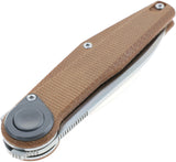 Defcon JK Series Fulcrum Lite Leverage Lock Desert Tan Folding 14C28N Pocket Knife 6010BR