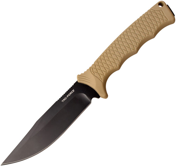 Tac Force Tan ABS 3Cr13 Stainless Steel Drop Point Fixed Blade Knife FIX012TN