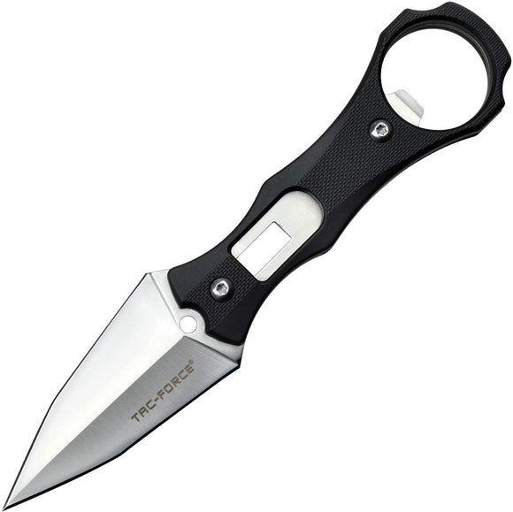 Tac Force Black Stainless Steel Double Edge Dagger Fixed Blade Knife FIX020BK