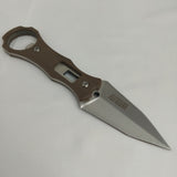Tac Force Brown Stainless Steel Double Edge Dagger Fixed Blade Knife FIX020BR