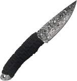 Takumitak Nighthawk Black Cord Wrapped 3Cr13 Fixed Blade Knife w/ Sheath F101BKCS