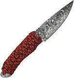 Takumitak Nighthawk Orange & Black Cord Wrapped 3Cr13 Fixed Blade Knife w/ Sheath F101ORCS