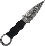 Takumitak Defender Black Cord Wrapped 3Cr13 Fixed Blade Knife w/ Sheath F102BKCS