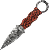 Takumitak Defender Orange & Black Cord Wrapped 3Cr13 Fixed Blade Knife w/ Sheath F102ORCS