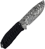Takumitak Takumi Black Cord Wrapped 3Cr13 Fixed Blade Knife w/ Sheath F103BKCS
