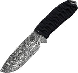 Takumitak Takumi Black Cord Wrapped 3Cr13 Fixed Blade Knife w/ Sheath F103BKCS