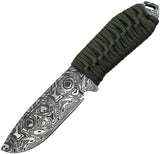 Takumitak Takumi Green Cord Wrapped 3Cr13 Fixed Blade Knife w/ Sheath F103GNCS
