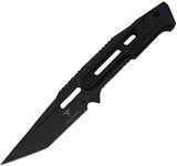 Takumitak Heat Black FRN 3Cr13 Stainless Fixed Blade Knife w/ Belt Sheath F301