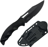 Takumitak Obsidian Black FRN 3Cr13 Stainless Fixed Blade Knife w/ Sheath F317