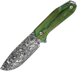 Takumitak Takumi Green Glow Resin 3Cr13 Fixed Blade Knife w/ Sheath F502GNCS