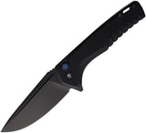 Tekto Knives F3 Charlie Button Lock Black G10 Folding Pocket Knife TF3GBKBK12