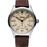 Time Concepts Szanto Aviator Brown Leather Wrist Watch SZ2752