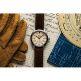 Time Concepts Szanto Aviator Brown Leather Wrist Watch SZ2752