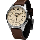 Time Concepts Szanto Aviator Brown Leather Wrist Watch SZ2752