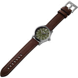 Time Concepts Szanto Aviator Brown Leather Wrist Watch SZ2755