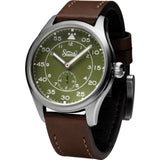 Time Concepts Szanto Aviator Brown Leather Wrist Watch SZ2755