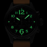 Time Concepts Szanto Desert Chronograph Brown Leather Wrist Watch SZ4551