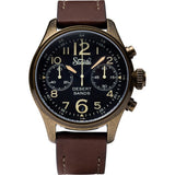 Time Concepts Szanto Desert Chronograph Brown Leather Wrist Watch SZ4552