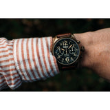 Time Concepts Szanto Desert Chronograph Brown Leather Wrist Watch SZ4552